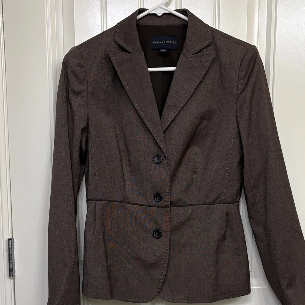 Banana Republic Dark Brown Women's Blazer - Picture 4 of 9